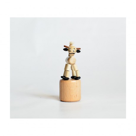Holzspielzeug Wackelfigur Kuh Деревянная игрушка кивает корова