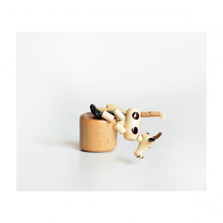 Holzspielzeug Wackelfigur Kuh Деревянная игрушка кивает корова