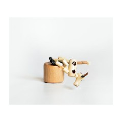 Holzspielzeug Wackelfigur Kuh Деревянная игрушка кивает корова