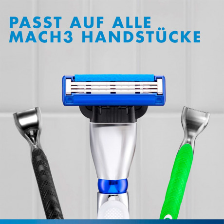 GILLETTE Rasierklingen, Mach3, 12 St, Джилетт Сменные кассеты Mach3 для мужской бритвы, 12 шт.