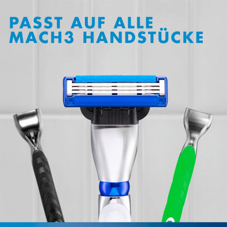 GILLETTE Rasierklingen, Mach3, 12 St, Джилетт Сменные кассеты Mach3 для мужской бритвы, 12 шт.