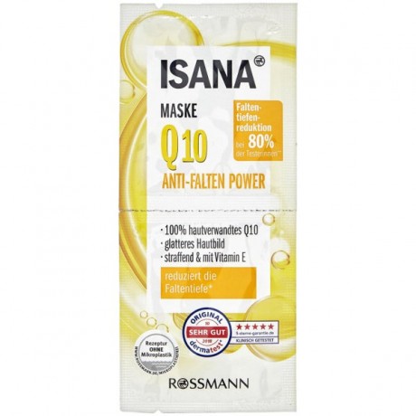 Isana Anti-Falten Maske Q10 Маска против морщин Q10 омолаживающий эффект 16 г
