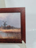 Картина винтажная Im Stil C.Stenton "Пейзаж с мельницей", деревянная рама, 17 х 12 см, Германия, 1960-70гг.