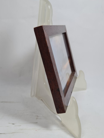 Картина винтажная Im Stil C.Stenton "Пейзаж с мельницей", деревянная рама, 17 х 12 см, Германия, 1960-70гг.