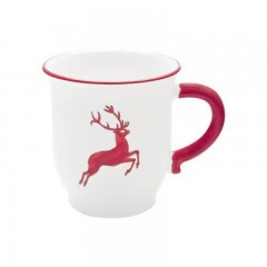 Gmundner Keramik Gmundner Keramik Rubinroter Hirsch Schokotasse / Schokobecher 0,3 L / h: 9,9 cm Gmundner Ceramics Ruby Red Deer Шоколадная чашка / Шоколадная кружка 0,3 л / высота: 9,9 см