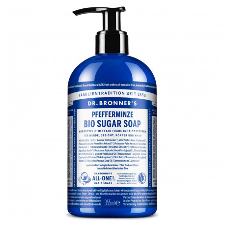 Dr. Bronner's Pfefferminze Bio Sugar Soap Мятное органическое сахарное мыло