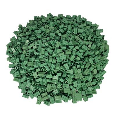 LEGO LEGO 1x2 Mauersteine Sandgrun - 500 Stuck - Sand green bricks Кирпичи LEGO 1x2 Sandgreen - 500 штук - Зеленые кирпичи Sandgreen