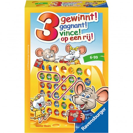 Ravensburger Mitbringspiel 3 gewinnt! Добейтесь победы в игре 3!