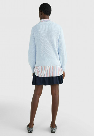 Tommy Hilfiger Jumper breezy blue джемпер свежий синий