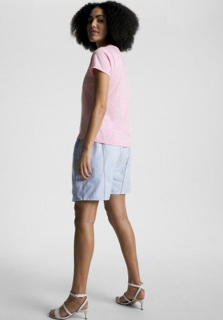 Tommy Hilfiger 1985 C NK SS Basic T-shirt iconic pink 1985 C NK SS — базовая футболка культовый розовый