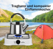 HOMELUX HOMELUX Gaskocher Campingkocher mit 1,5M Anschlussschlauch und Druckminderer 50 mbar, (Camping Gasherd Kocher) 1-flammig Газовая плита HOMELUX походная с соединительным шлангом 1,5 м и редуктором давления 50 мбар (походная газовая плита)