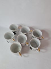 EPIAG Набор кофейных чашек с позолотой &quot;Моцарт&quot;, 7 штук, Чехословакия, 1960-70гг.