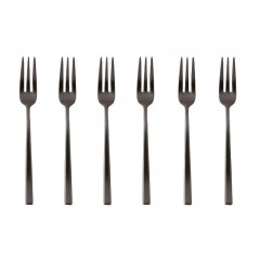 Sambonet Sambonet Rock Diamond - Edelstahl / PVD 2Black Kuchengabel Set 6-tlg. Sambonet Rock Diamond - Нержавеющая сталь / PVD 2Черный набор вилок для торта, 6 предм.