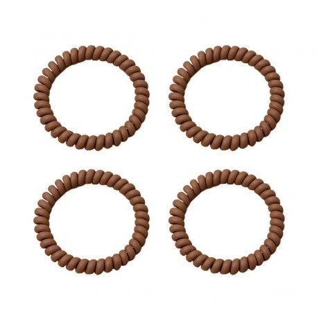 SOHO Wave Spiral Haargummis Braun Резинки для волос с волнистыми спиральками