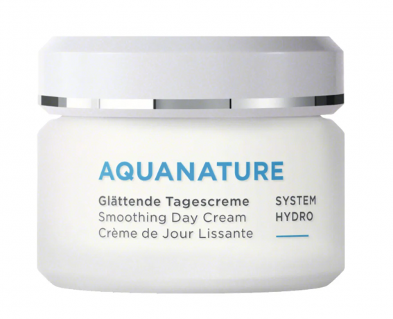 ANNEMARIE BORLIND AQUANATURE Glattende Tagescreme 50 ml, ANNEMARIE BORLIND Дневной крем для лица разглаживающий для сухой кожи (Германия), веган, с гиалуронатом натрия и экстрактами алоэ и папируса, 50 мл