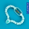 Curaprox Baby-Beissring mit Rassel  Lernzahnburste Детское кольцо для прорезывания зубов с обучающей зубной щеткой-погремушкой