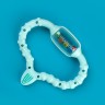 Curaprox Baby-Beissring mit Rassel  Lernzahnburste Детское кольцо для прорезывания зубов с обучающей зубной щеткой-погремушкой