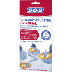 SOS Infrarot-Pflaster Universal, 1 Stuck, SOS Инфракрасный пластырь универсальный, для плеч, шеи и спины, 1 шт.