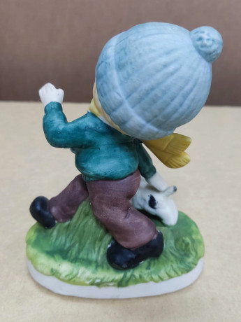 Статуэтка винтажная I'm Still Goebel "Мальчик с собакой", 11 см, Германия, 1960-70гг.