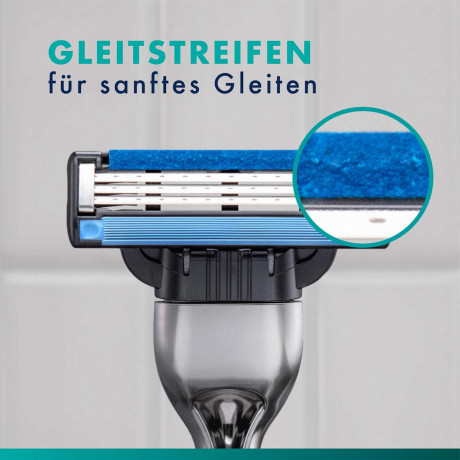 GILLETTE Rasierklingen, Mach3, 16 St, Джилетт Сменные кассеты Mach3 для мужской бритвы, 16 шт.