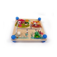 HESS Holzspielzeug Motorikbrett Tiergarten Деревянная доска для моторики игрушек Tiergarten