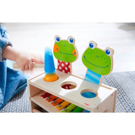 Haba Klang-Klopfbank Froschkonzert Klang-Klappbank Концерт лягушки