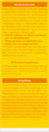 Weleda baby CALENDULA Wundschutzcreme, 75 ml, Детский защитный крем под подгузник с календулой и оксидом цинка, 75 мл