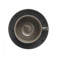 Bitz Bitz Gastro black / dark Tasse 0,22 L mit Untertasse 10 cm Set 4-tlg. Чашка Bitz Gastro черная/темная 0,22 л с блюдцем 10 см, набор из 4 шт.