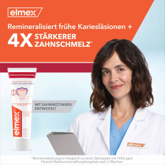 elmex Zahnpasta Kariesschutz Professional, 75 ml, Зубная паста Kariesschutz Professional с нейтрализатором сахарных кислот для защиты от кариеса, 75 мл