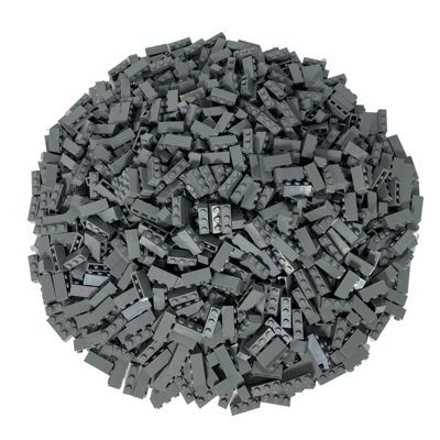 LEGO LEGO 1x3 Steine Dunkelgrau - 1.000 Stuck - Dark bluish grey bricks 3622 LEGO 1x3 Bricks Dark Grey — 1000 штук — Темно-голубовато-серые кирпичи 3622