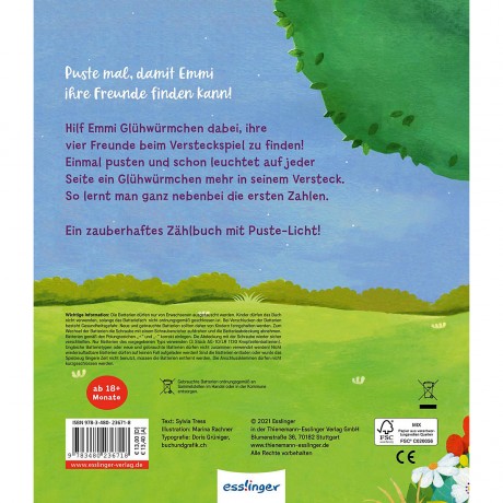 Thienemann Esslinger Verlag Mein Puste-Licht-Buch: Gluhwurmchen My Puste-Licht-Book: Gluhwurmchen