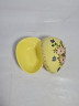 Шкатулка винтажная Im Stil Lefton China в форме яйца, в желтых тонах с цветочным декором, керамика, 11 х 11 см, Германия, 1970-80гг.