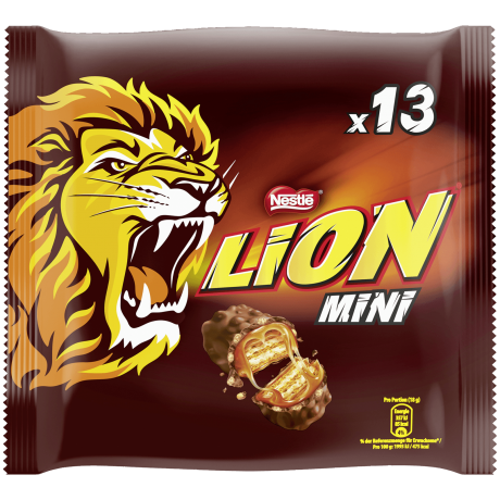 Nestle Lion Mini Шоколадные вафли с карамелью и зернами пшеницы 234г