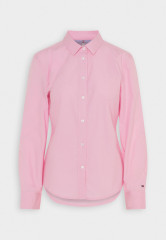 Tommy Hilfiger FIL A FIL REGULAR Button-down blouse iconic pink FIL A FIL REGULAR Блузка на пуговицах культовый розовый