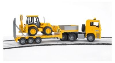 Bruder BRUDER 02776 MAN Tieflader mit Radlader JXB 85cm 1:16 BRUDER 02776 MAN Низкорамная платформа с колесным погрузчиком JXB 85 см Масштаб 1:16