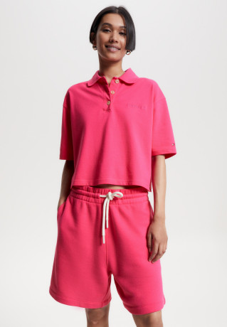 Tommy Hilfiger MODERN RELAXED HALF SLEEVE Polo shirt bright cerise pink MODERN RELAXED HALF SLEEVE Рубашка поло ярко-вишнево-розовый