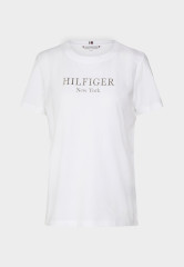 Tommy Hilfiger Print T-shirt optic white футболка с принтом оптический белый