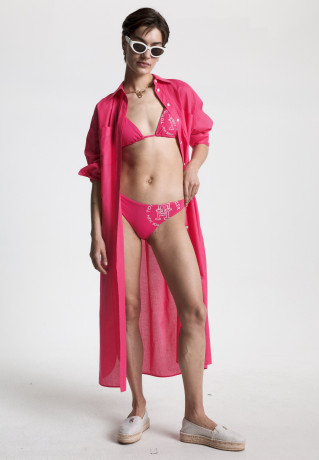 Tommy Hilfiger RELAXED VOILE Shirt dress bright cerise pink RELAXED VOILE Платье-рубашка ярко-вишнево-розовый