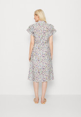 Tommy Hilfiger FLORAL MIDI SHIRT DRESS Shirt dress coastal ditsy/spring lime ПЛАТЬЕ-РУБАШКА МИДИ С ЦВЕТОЧНЫМ ЦВЕТОМ Платье-рубашка прибрежная дици/весенняя известь