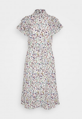 Tommy Hilfiger FLORAL MIDI SHIRT DRESS Shirt dress coastal ditsy/spring lime ПЛАТЬЕ-РУБАШКА МИДИ С ЦВЕТОЧНЫМ ЦВЕТОМ Платье-рубашка прибрежная дици/весенняя известь