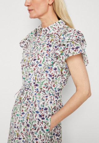 Tommy Hilfiger FLORAL MIDI SHIRT DRESS Shirt dress coastal ditsy/spring lime ПЛАТЬЕ-РУБАШКА МИДИ С ЦВЕТОЧНЫМ ЦВЕТОМ Платье-рубашка прибрежная дици/весенняя известь