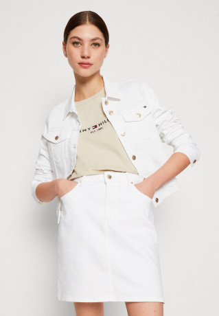 Tommy Hilfiger STRAIGHT SKIRT Denim skirt white ПРЯМАЯ ЮБКА Джинсовая юбка белый