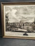 Репродукция гравюры винтажная Dieter Kessel "Перспектива. Дрезденский мост через Эльбу", в раме, под стеклом, 30.5 х 22.5 см, Германия, 1960-70гг.