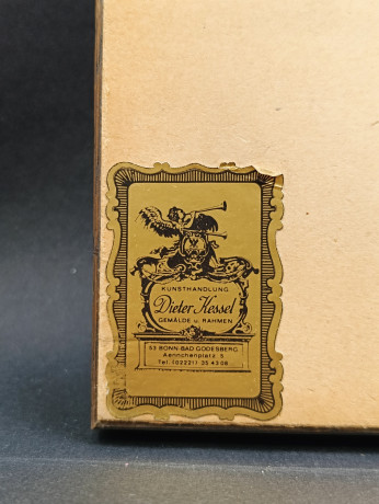 Репродукция гравюры винтажная Dieter Kessel "Перспектива. Дрезденский мост через Эльбу", в раме, под стеклом, 30.5 х 22.5 см, Германия, 1960-70гг.