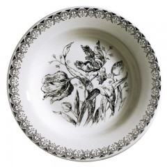 Gien Fayencerie Gien 'Tulipes Noires' Platte rund tief 31 cm Gien &quot;Tulipes Noires&quot; Блюдо круглое глубокое 31 см