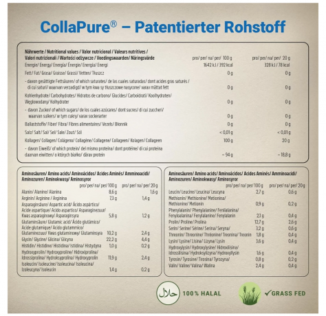 Wehle Sports pulver 1000g, Коллаген гидролизованный порошок, тип I II III, поддержка суставов, кожи и мышц каждый день, без вкуса, Германия, 1000 г