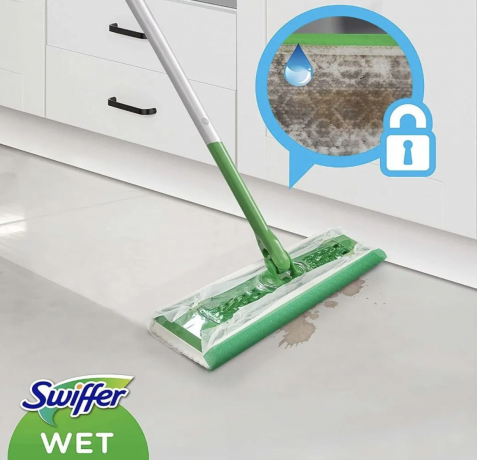 Swiffer wet refills lemon 10stk x 4packs, Влажные салфетки для швабры 4 упаковки х 10 шт, для уборки кухни, пола, дома, с ароматом цитрусовых