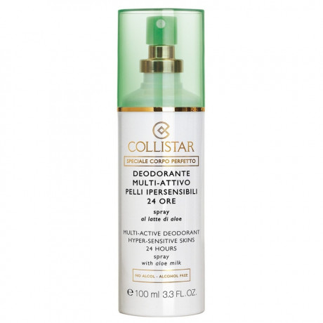 Collistar Multi-Active Deodorant 24 Hours Hyper-Sensitive Skins Spray  Мультиактивный дезодорант 24 часа спрей для гиперчувствительной кожи
