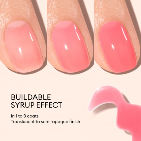 Manucurist Green Jelly Sugar Plum 15ml, Лак для ногтей Sugar Plum (Франция), новинка Лето 2026, розовый с эффектом желе, сохнет за 1 минуту, растительная формула