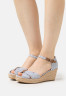Tommy Hilfiger HIGH WEDGE Platform sandals seersucker/bluecoast HIGH WEDGE Сандалии на платформе Сирсакер / Блюкост